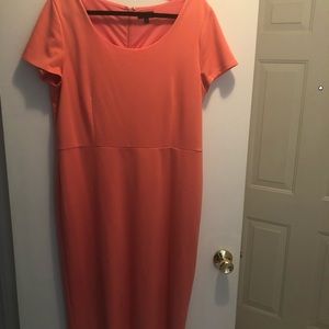 Coral Shift Dress